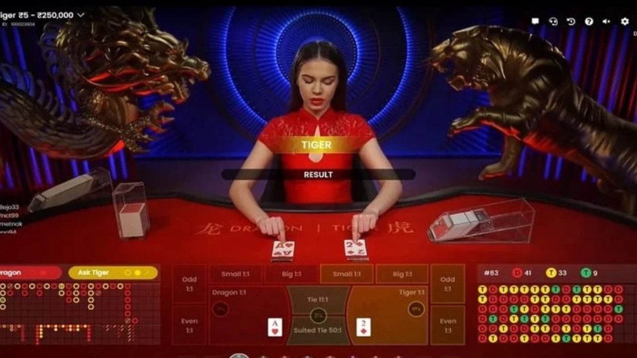 Rồng hổ luôn được nhiều người yêu thích trong sảnh casino của Hubet33